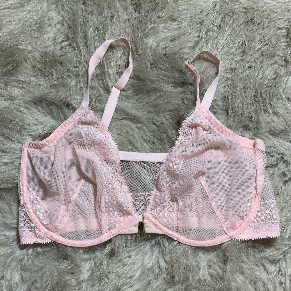 Victoria's Secret Blush Pink Sheer Lace Bra